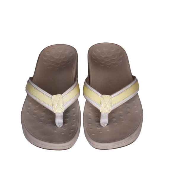 Vionic Flip Flop Sandals Slip On Yellow Size 8 - Picture 2 of 6